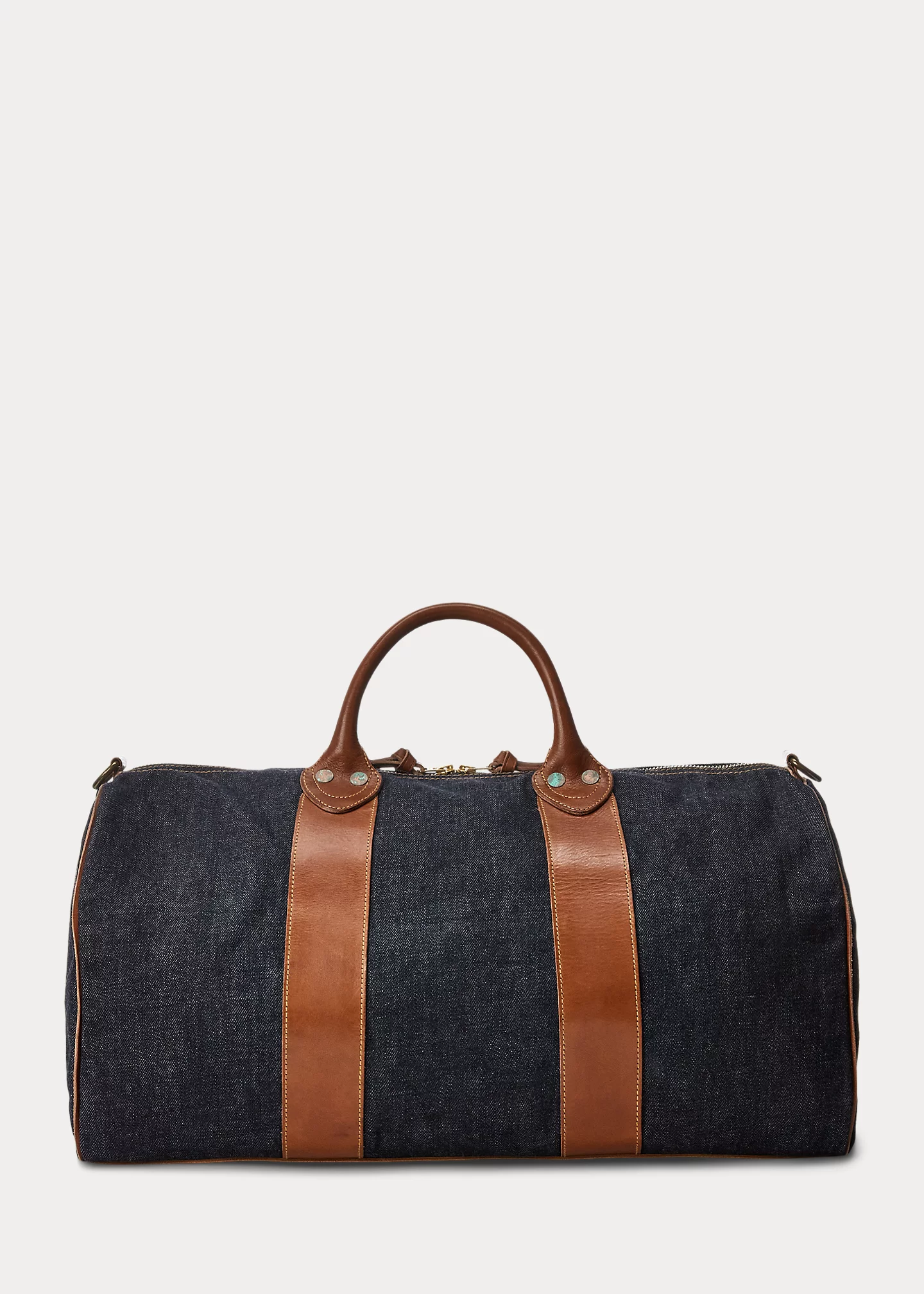 stylish handbagsLeather-Trim Denim Duffel-,$58.39-1