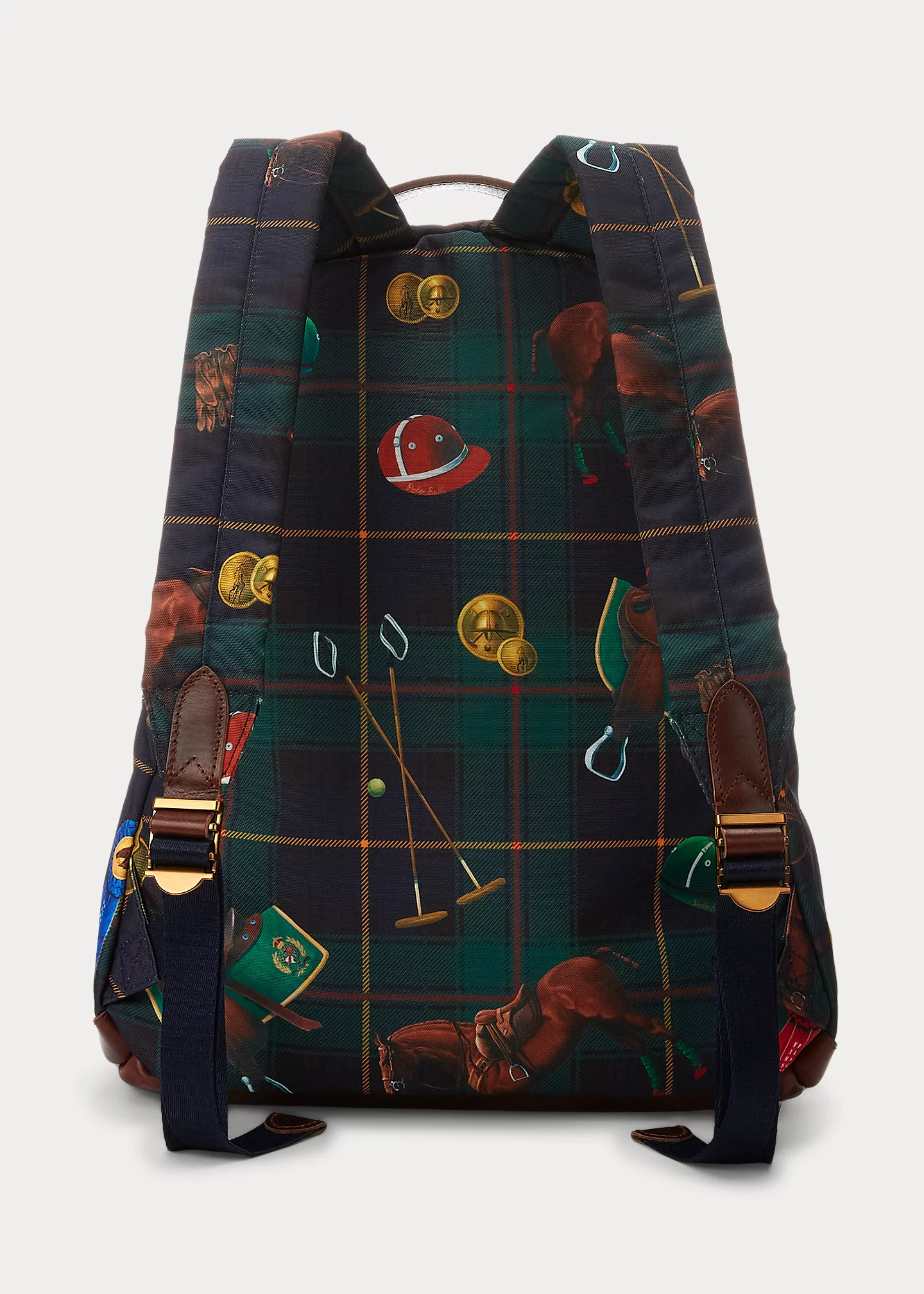 stylish handbagsEquestrian-Plaid Canvas Backpack-,$18.69-1