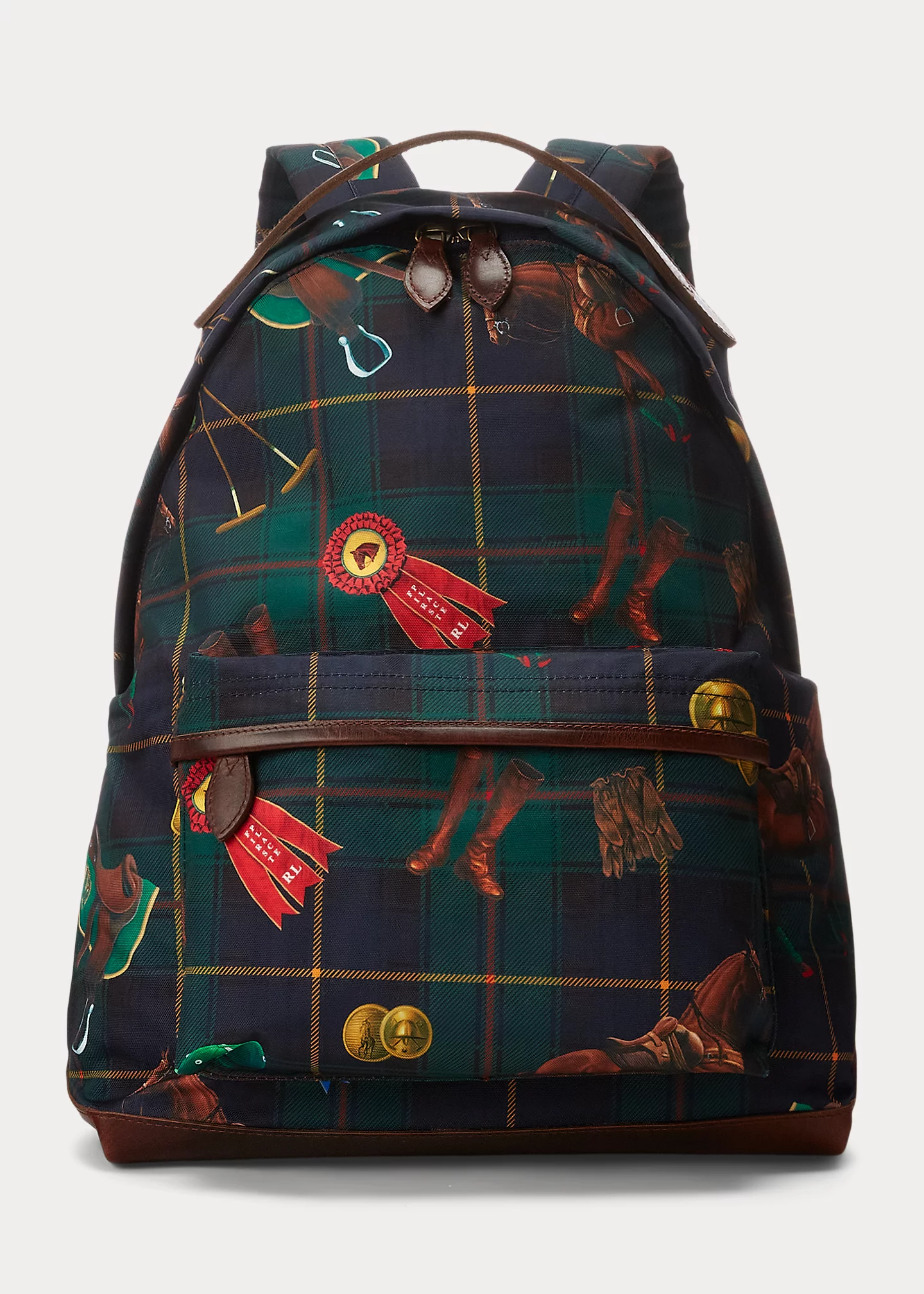 stylish handbagsEquestrian-Plaid Canvas Backpack-,$18.69