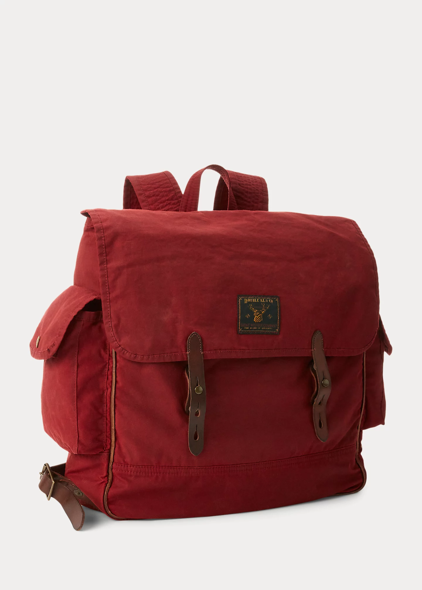 stylish handbagsLeather-Trim Oilcloth Backpack-,$78.39-0