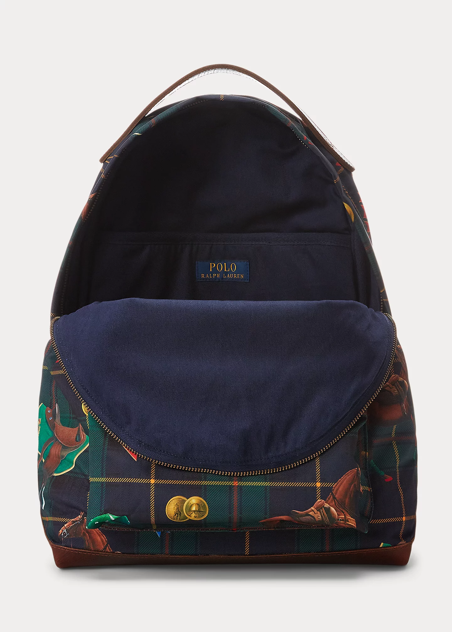 stylish handbagsEquestrian-Plaid Canvas Backpack-,$18.69-2