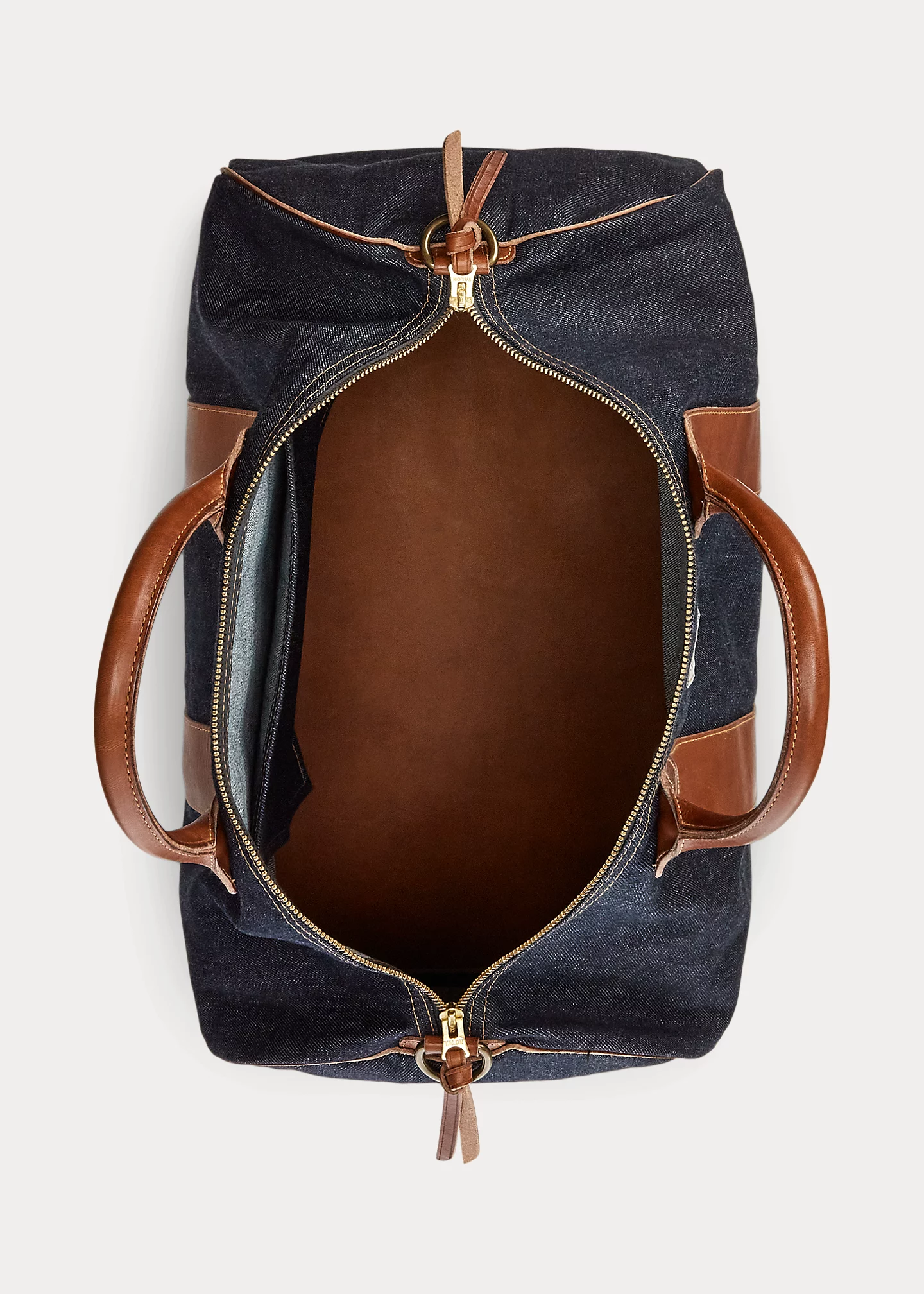 stylish handbagsLeather-Trim Denim Duffel-,$58.39-2