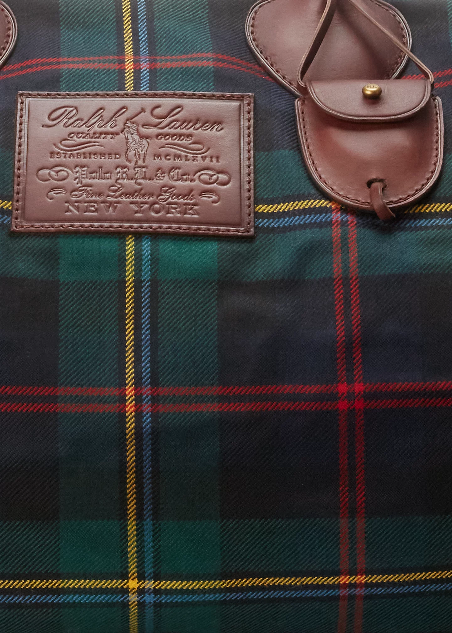 stylish handbagsHeritage Plaid Wool & Leather Duffel-,$68.69-3