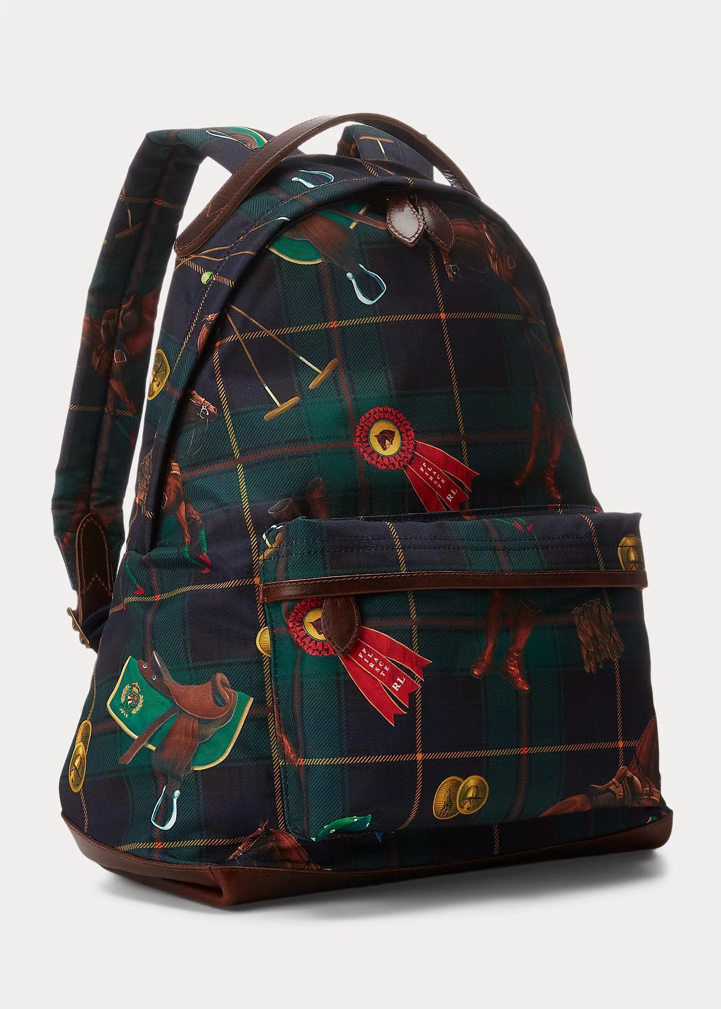 stylish handbagsEquestrian-Plaid Canvas Backpack-,$18.69-0