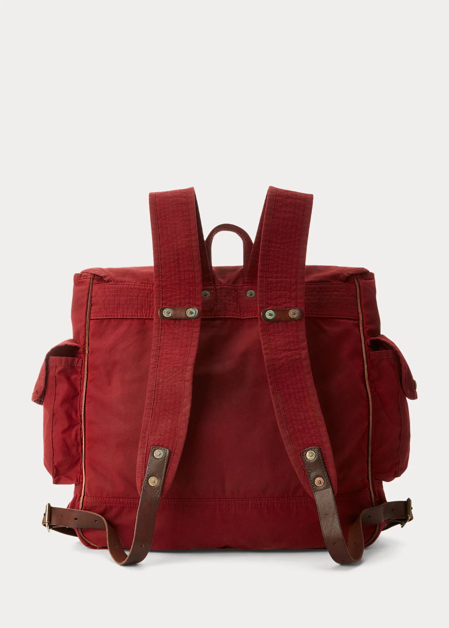 stylish handbagsLeather-Trim Oilcloth Backpack-,$78.39-1